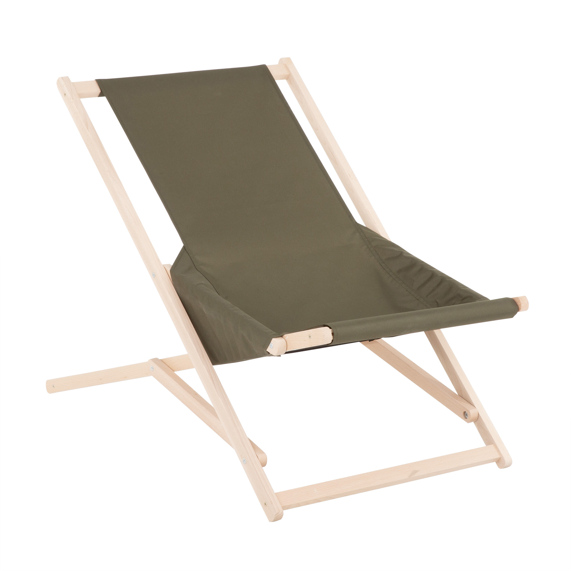Leżak ogrodowy drewniany Komfort khaki PATIO