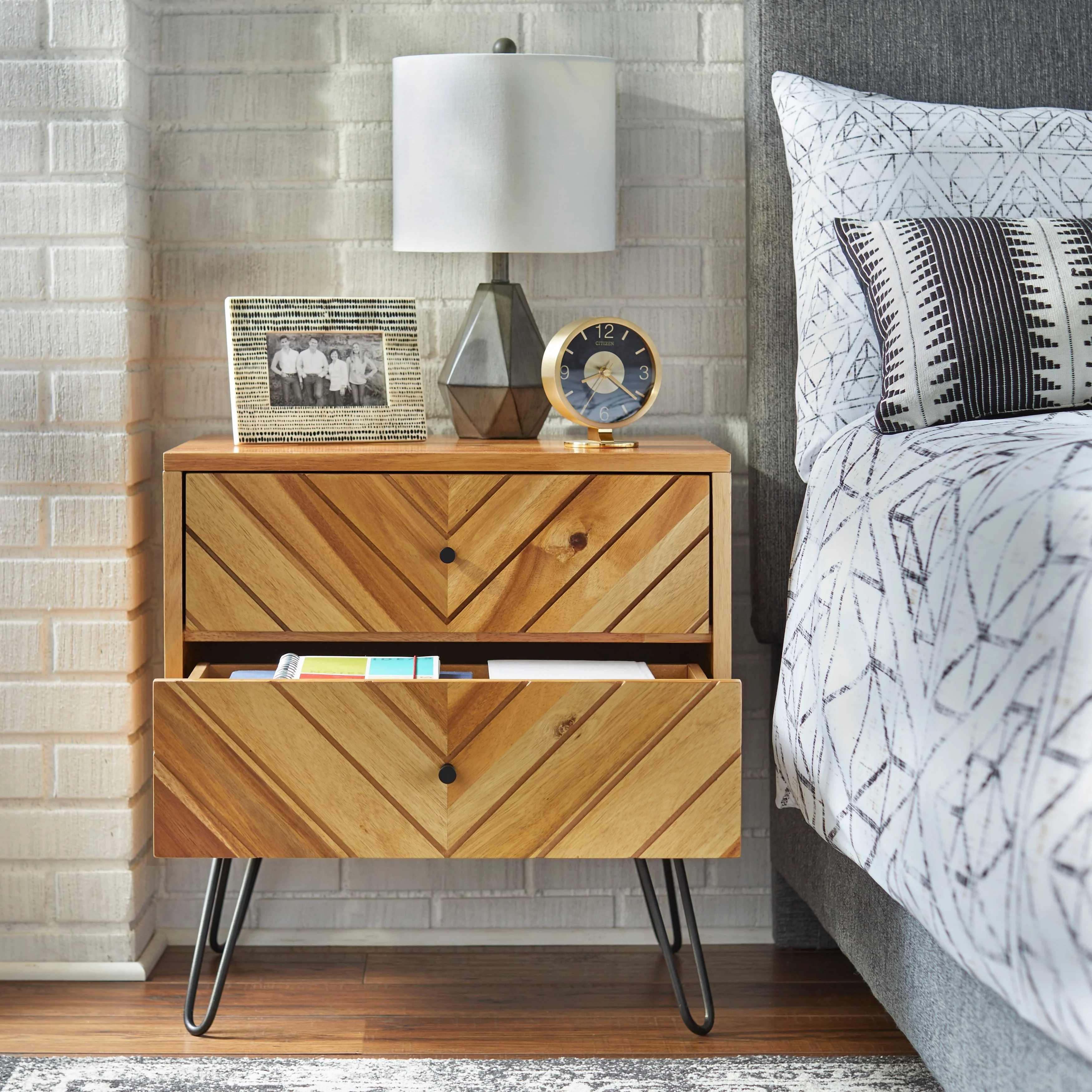 Lifestorey Alexandria 2-Drawer Nightstand