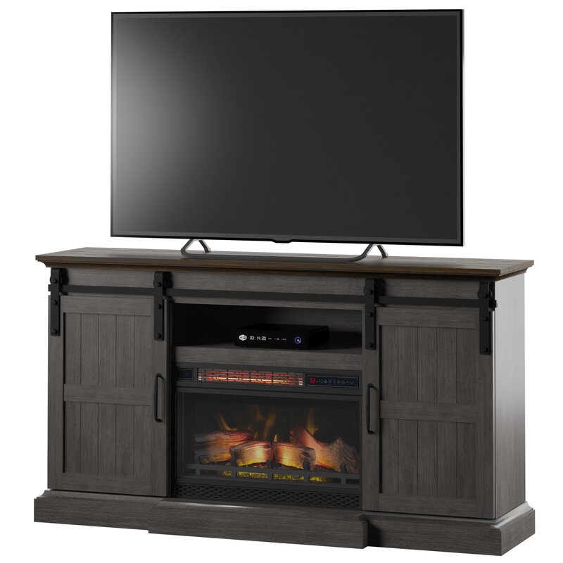 Buckwalter TV Stand for TVs up to 70 with Electric Fireplace Included