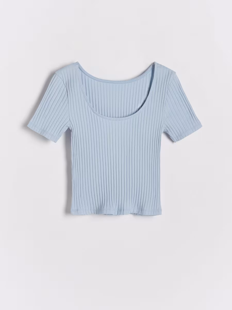 Rib Knit T-Shirt