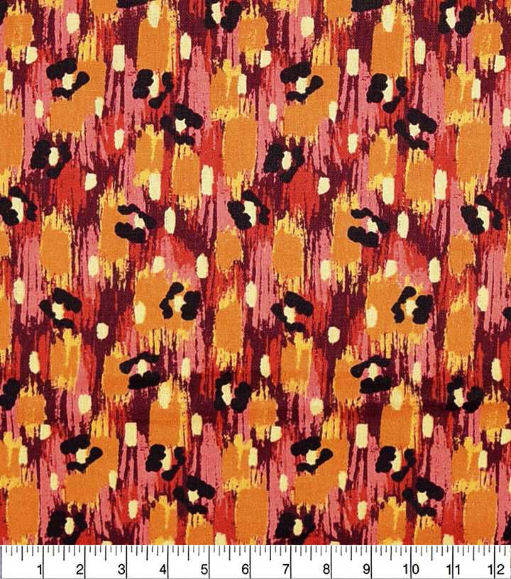 Orange Paint Brush Quilt Cotton Fabric by Keepsake Calico