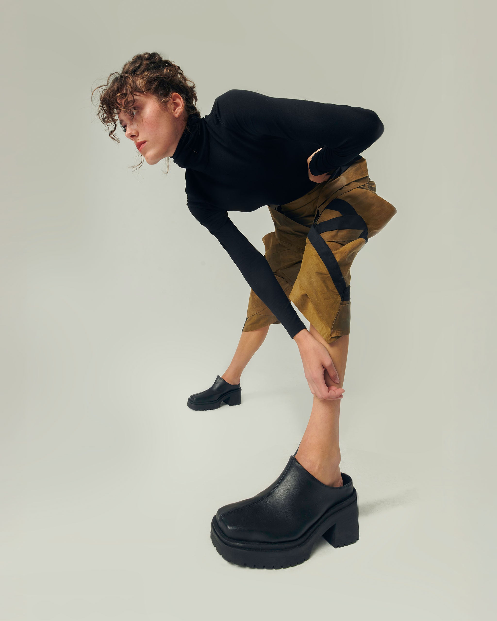 BOHEMA - Squared Mule Buty, ze skóry roślinnej, polska rodzinna marka - outlet