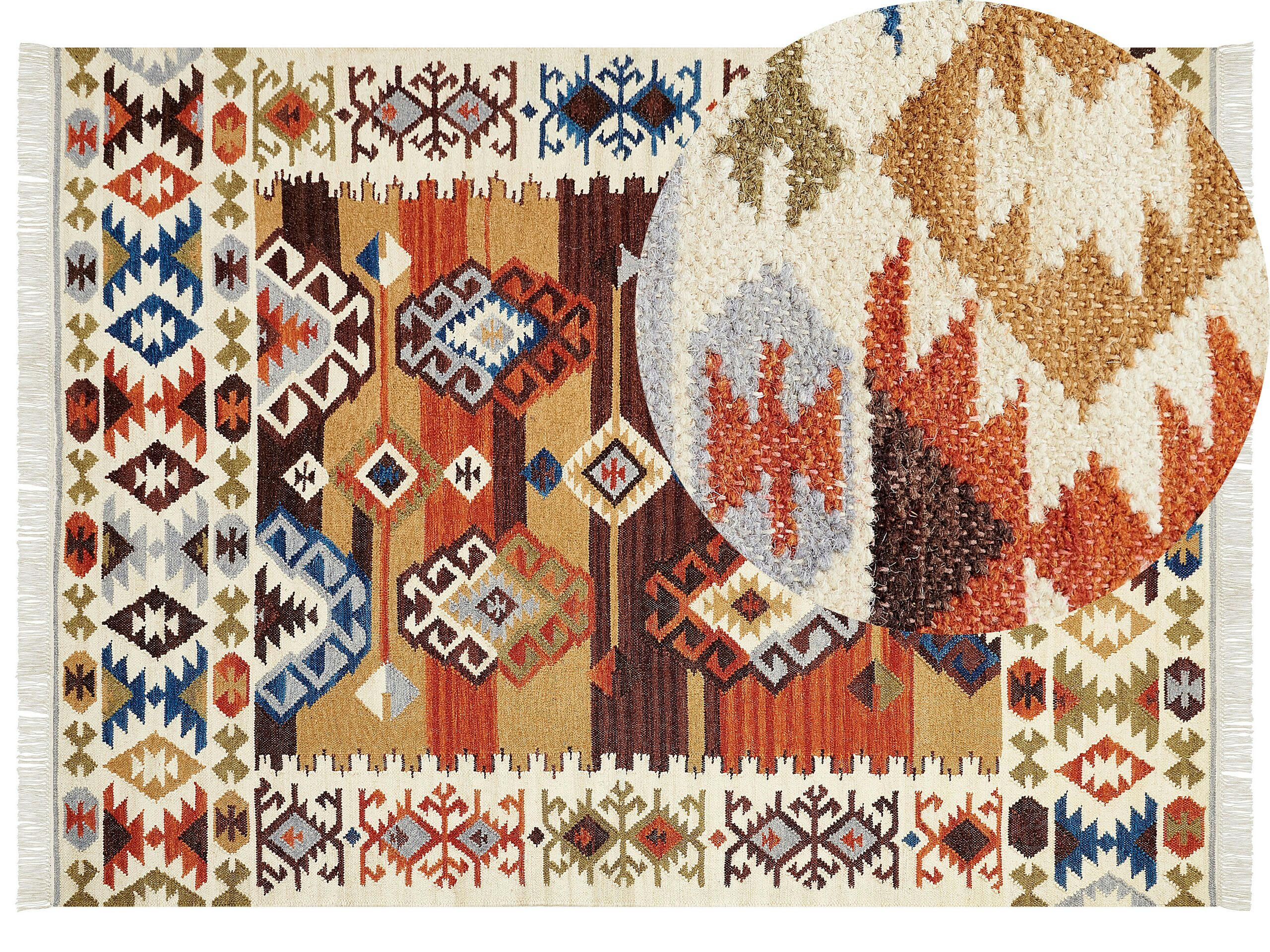 VOSKETAP - Tapis en tissu multicolore 230x160cm