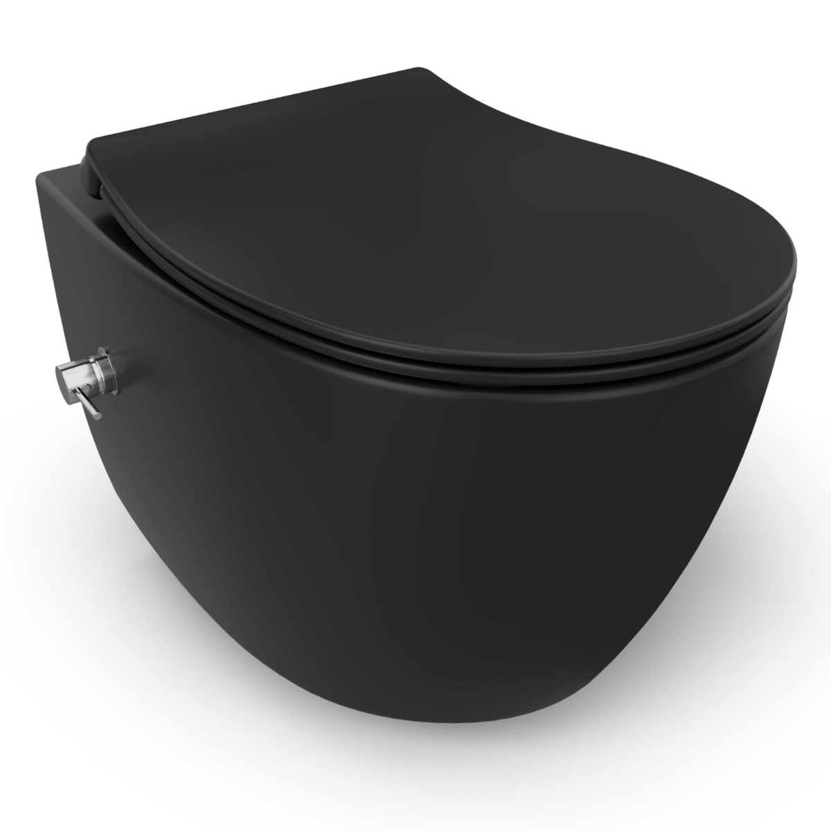 Isvea Wc Toilet Badkamer Hangend Bidet Zwart Inclusief Softclose Toiletbril