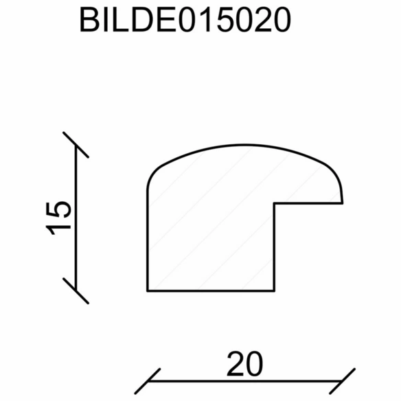 Bilderleiste, Kiefernholz natur, LxHxT: 100 x 1,5 x 2 cm