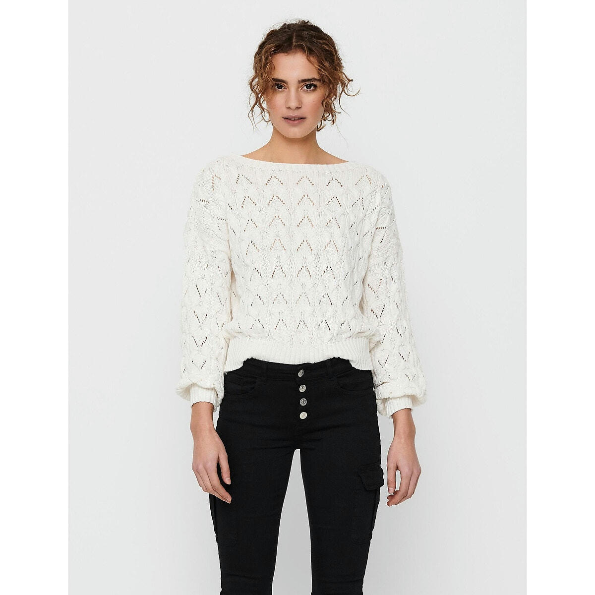 Pull maille ajourée