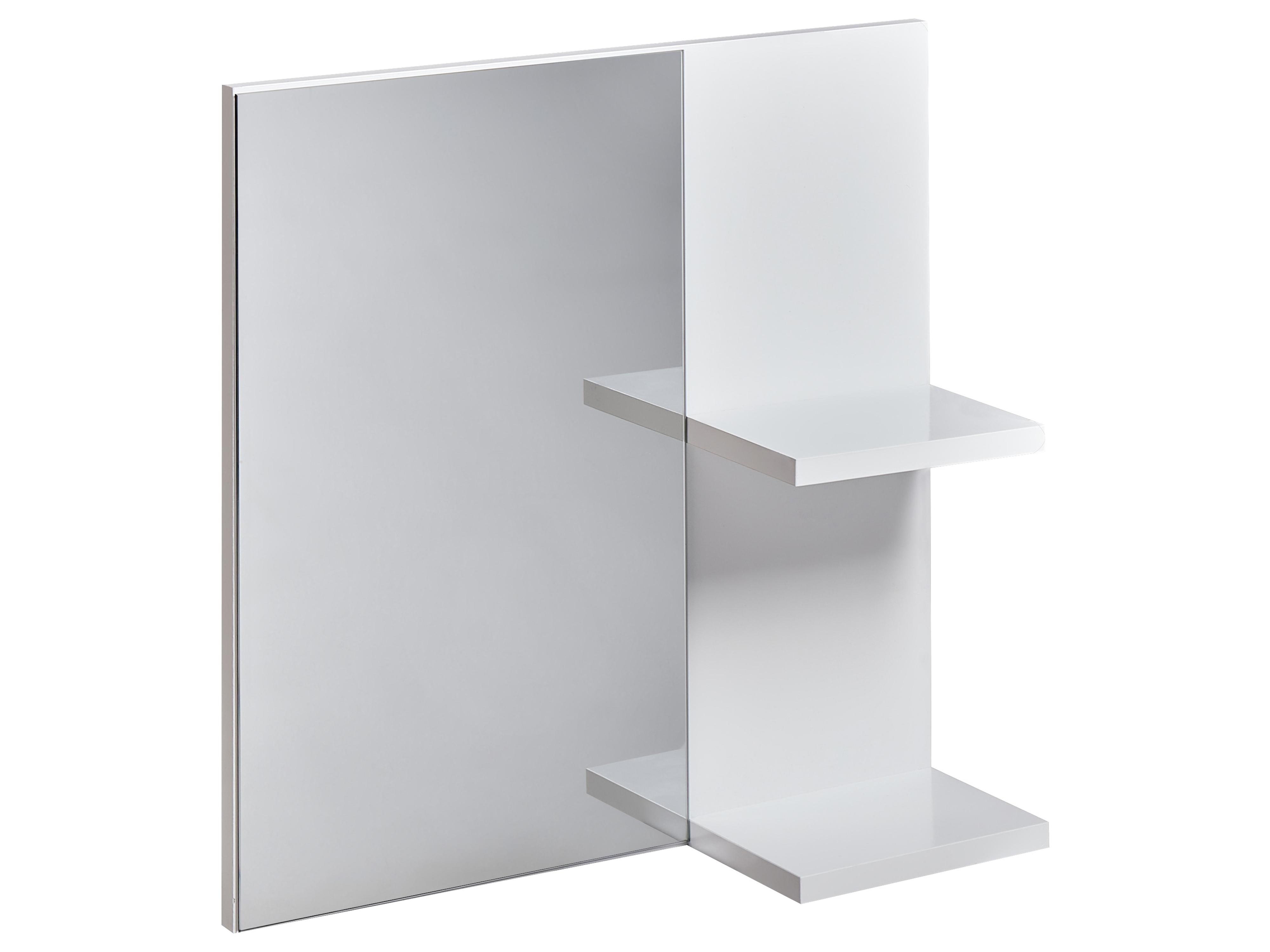 Wall Mirror with Shelf PELOTAS 45 cm 45 cm White