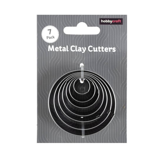 Circular Metal Clay Cutters 7 Pack
