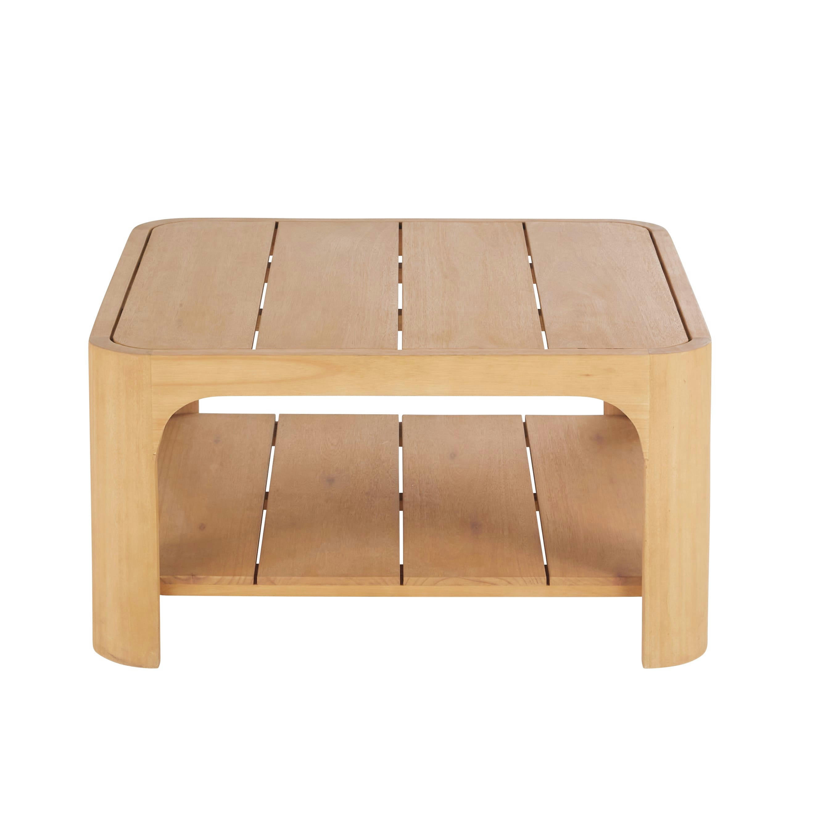 Nalya Business - Table basse carré modulable professionnelle en bois d