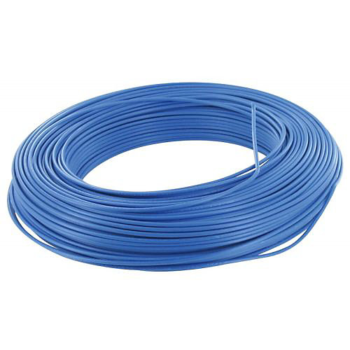 Câble d'installation H07V-U 25 m 1.5mm² bleu avec isolant en PVC - FILS &CÂBLES - 60101018B
