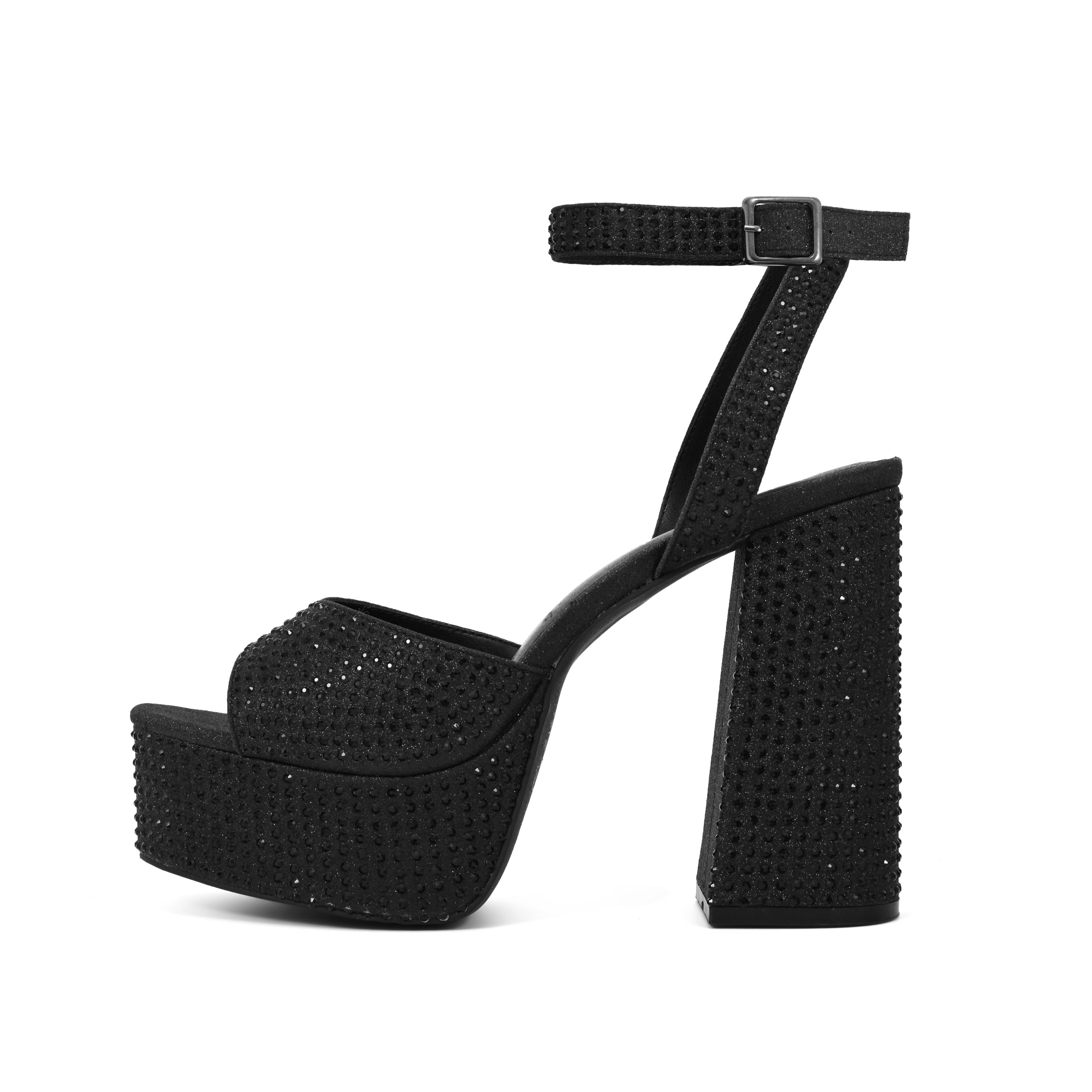 Finding Friday Glitter And Gem Embellished Platform