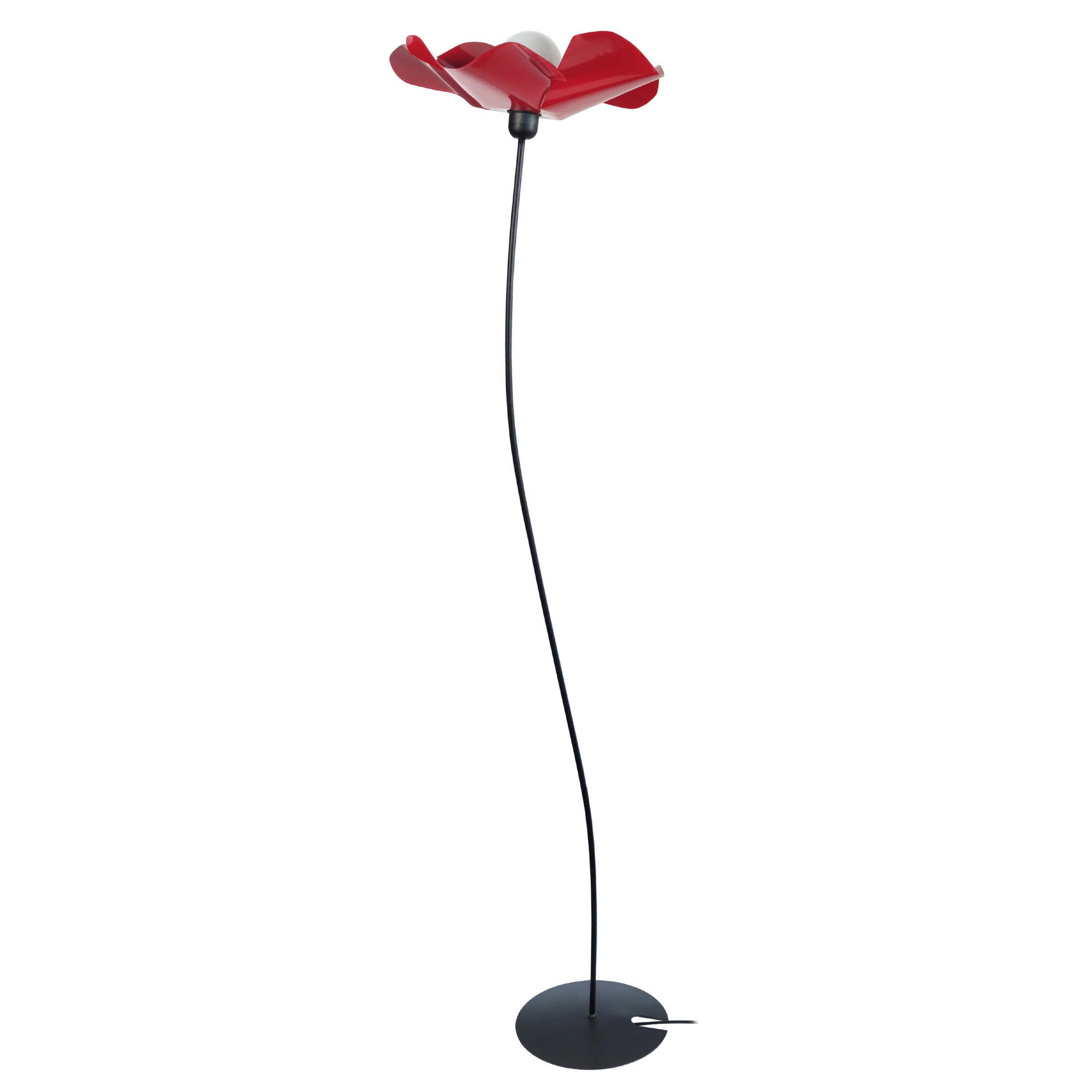 BLUME - Lampadaire métal noir et rouge