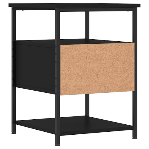 NNEVL Bedside Cabinet Black 40x42x56 cm Engineered Wood