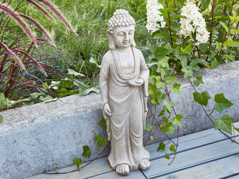 Figurka ozdobna MgO budda szary