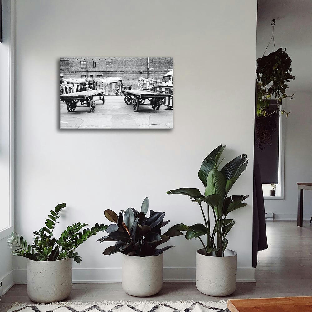 - Tableau impression sur toile charrettes 60x90cm