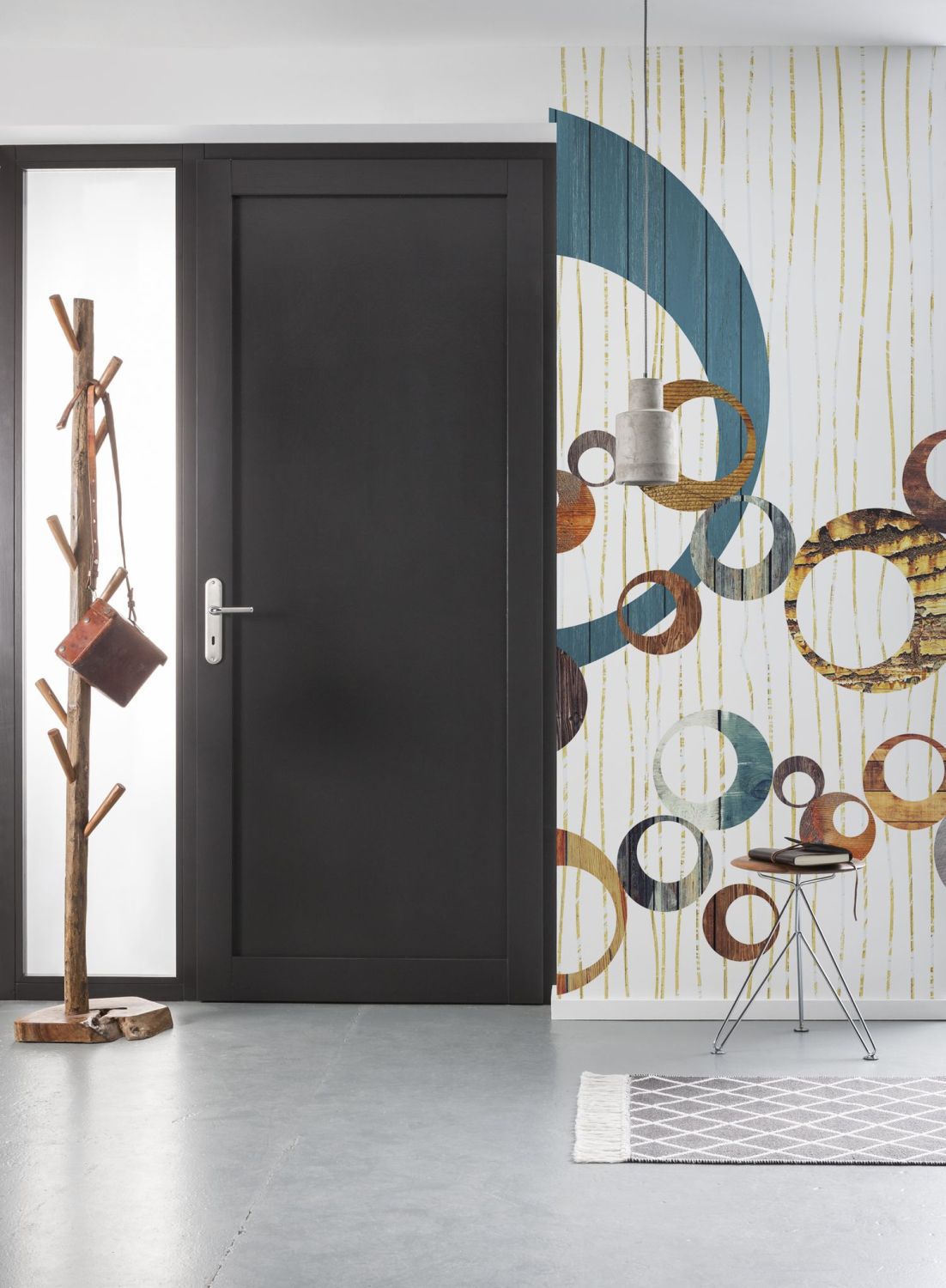 Sanders & Sanders fotobehang kunst multicolor - 100 x 250 cm - 611903