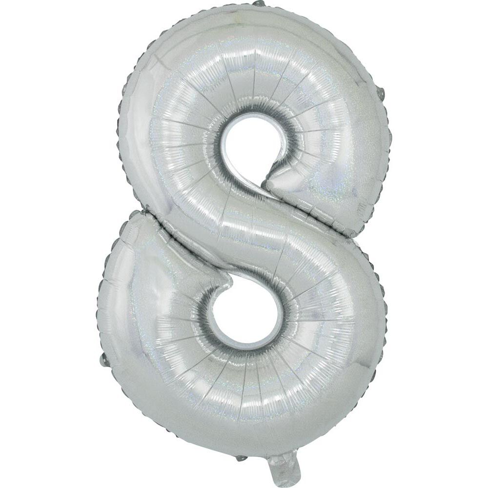 Ballon chiffre 8 en aluminium