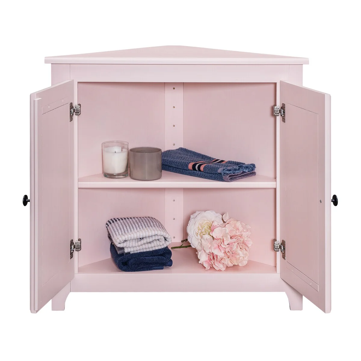 Arch+Haven Solid Wood Corner Cabinet