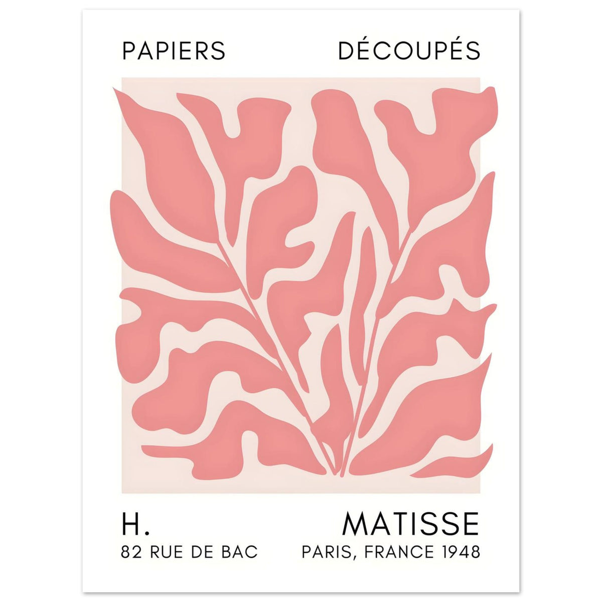 Artfulprints Poster Matisse – Seabed shapes taupe  - 30x40 cm - Taupe