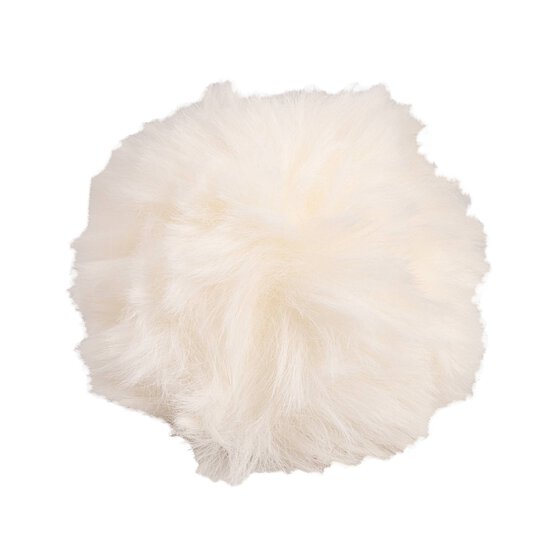 Cream Faux Fur Pom Pom 11cm
