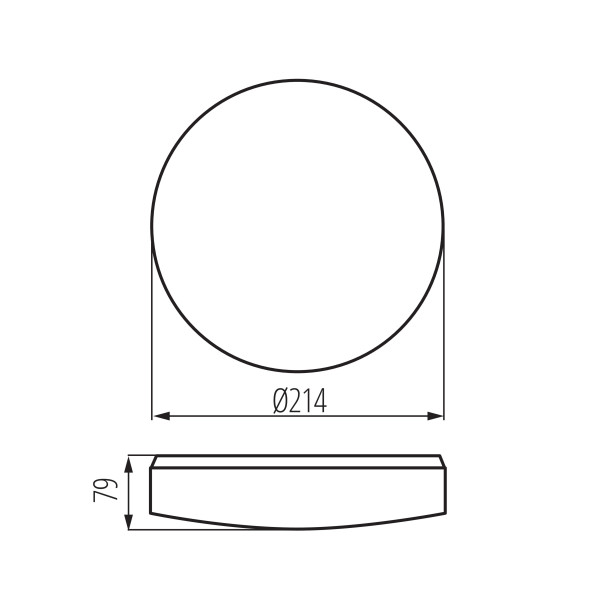 Plafoniera LED LightLogic LL CHAO 14W-PIR-B 66310 okrągła czarna IP 65 1
