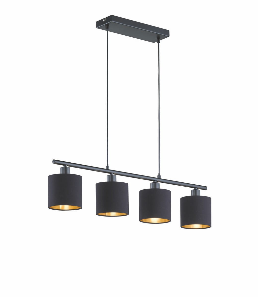 Lampa wisząca czarno-złota TOMMY 4xE14x28W wym: 150x75x12 cm RL
