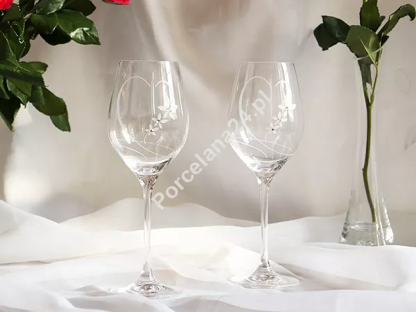 Kpl. kieliszków do wina białego 360 ml (2szt) Mati - Serca 21.100-0360