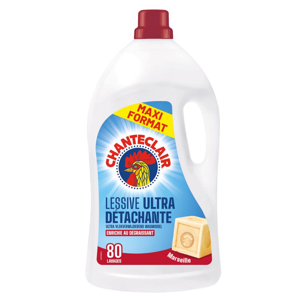 Lessive liquide Chanteclair savon de Marseille 80 lavages 3,6L