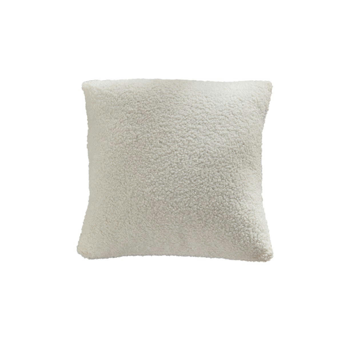 RETRO MOOD - Coussin bouclette imprimé ecru 45x45