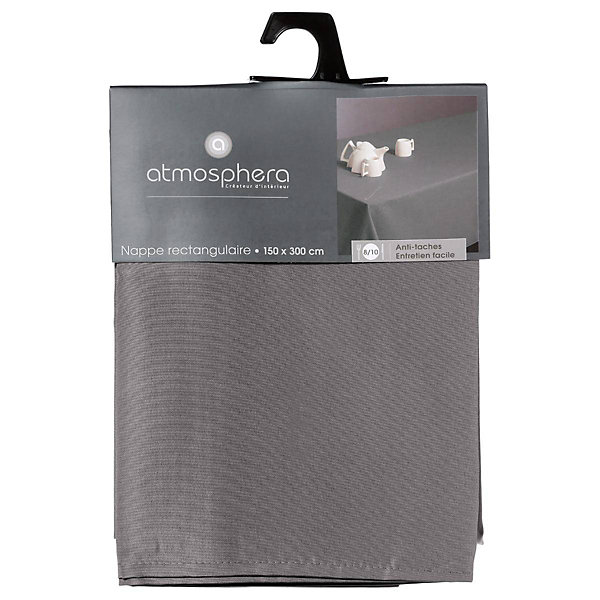 Nappe anti-tâche gris - 150x300 cm - Atmosphera