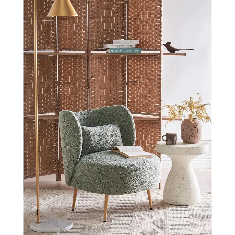 OTSBY II - Fauteuil - Groen - Boucl&eacute;
