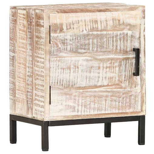 NNEVL Bedside Cabinet 40x30x50 cm Solid Acacia Wood