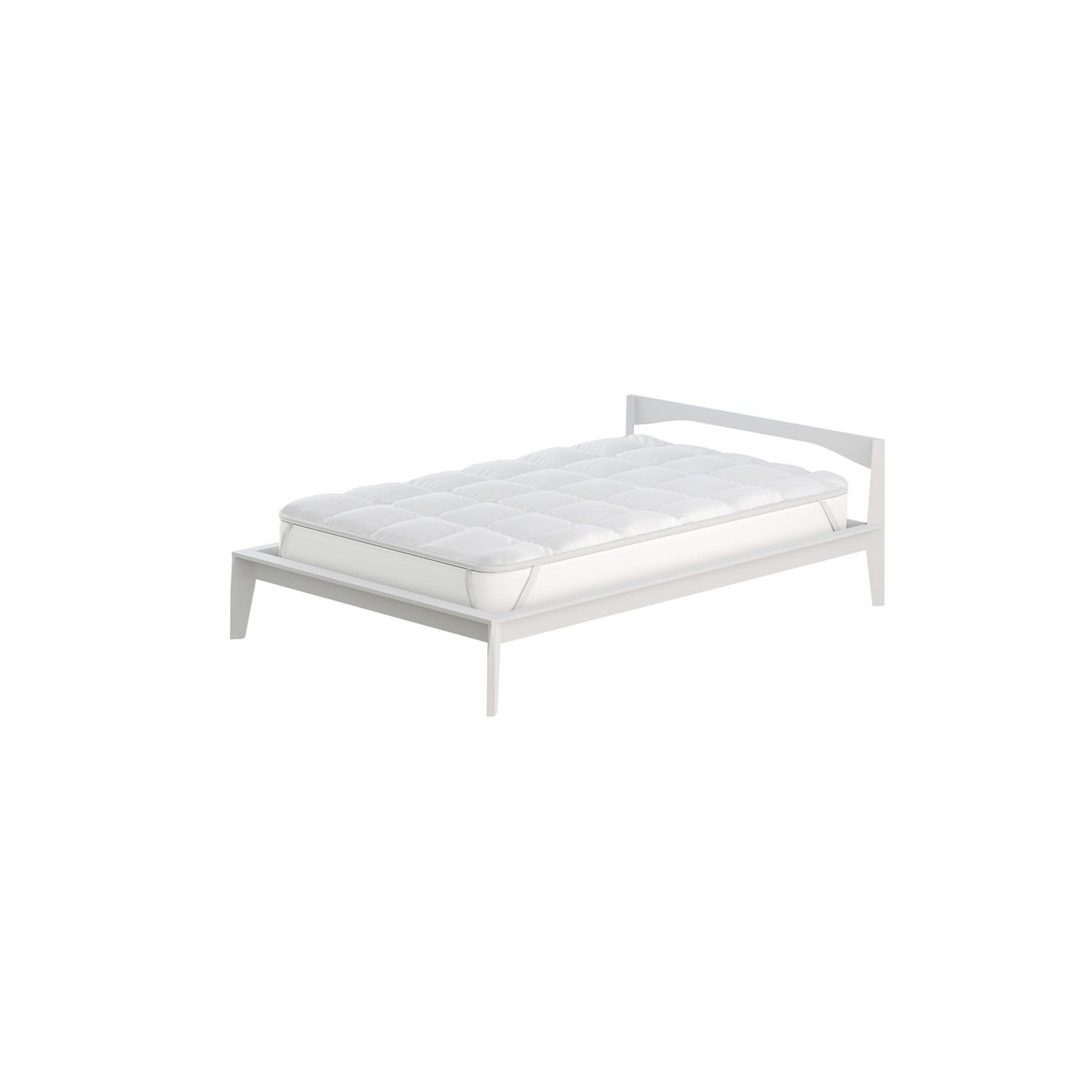 Topper materasso 1 piazza e mezza bianco struttura ventilata Datex