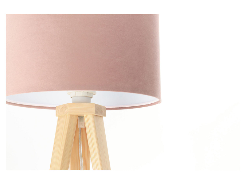 Lampa stołowa Jasmine bebe tkaninowa różowa