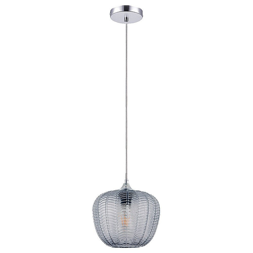 Lampa wisząca chromowana szkło dymne Monet 1xE27x40W Rabalux