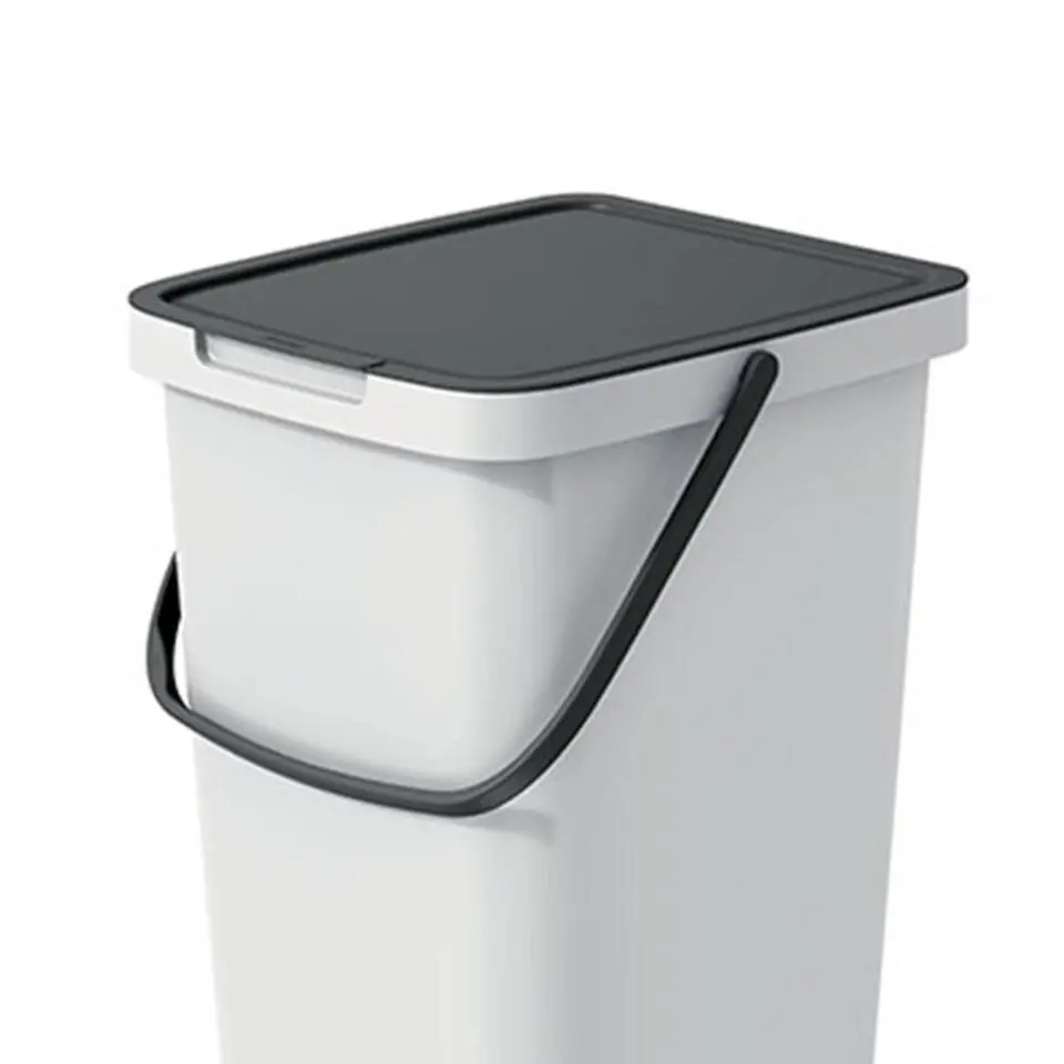 Keden keuken afvalbak - creme wit - 25L - 26 x 29 x 48 cm