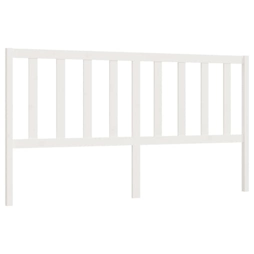 NNEVL Bed Headboard White 186x4x100 cm Solid Wood Pine