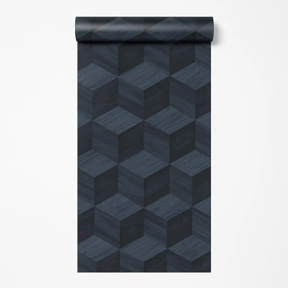 Dutch Wallcoverings Vliesbehang Renaissance natural cube - cobolt - 10m x 53cm