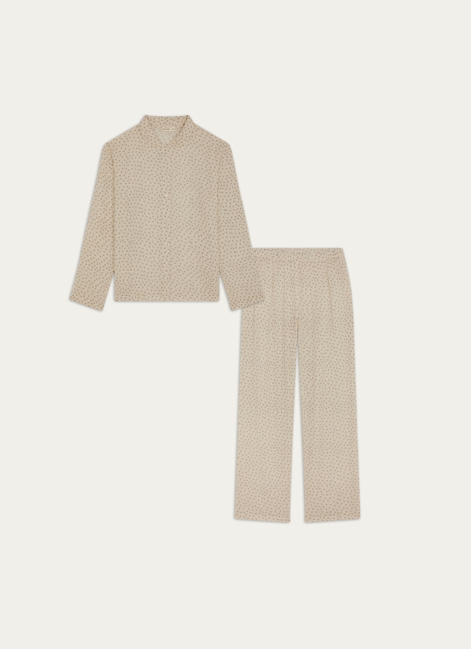 PYJAMA IMPRIMÉ EN GAZE DE COTON FLOCO BLANC