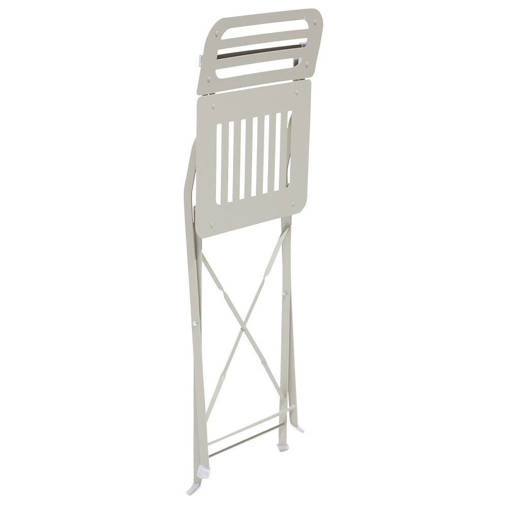 Chaise de jardin Rio pliante métal taupe 41x45xH82cm
