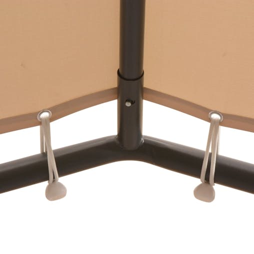 NNEVL Gazebo Pavilion Tent Canopy 3x3 m Steel Beige