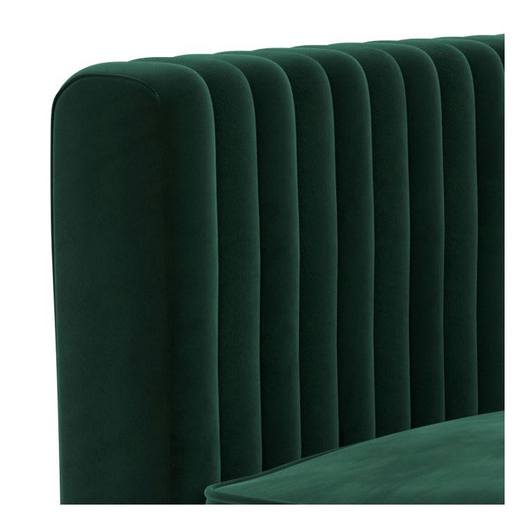 GATSBY - Fauteuil en velours vert foncé