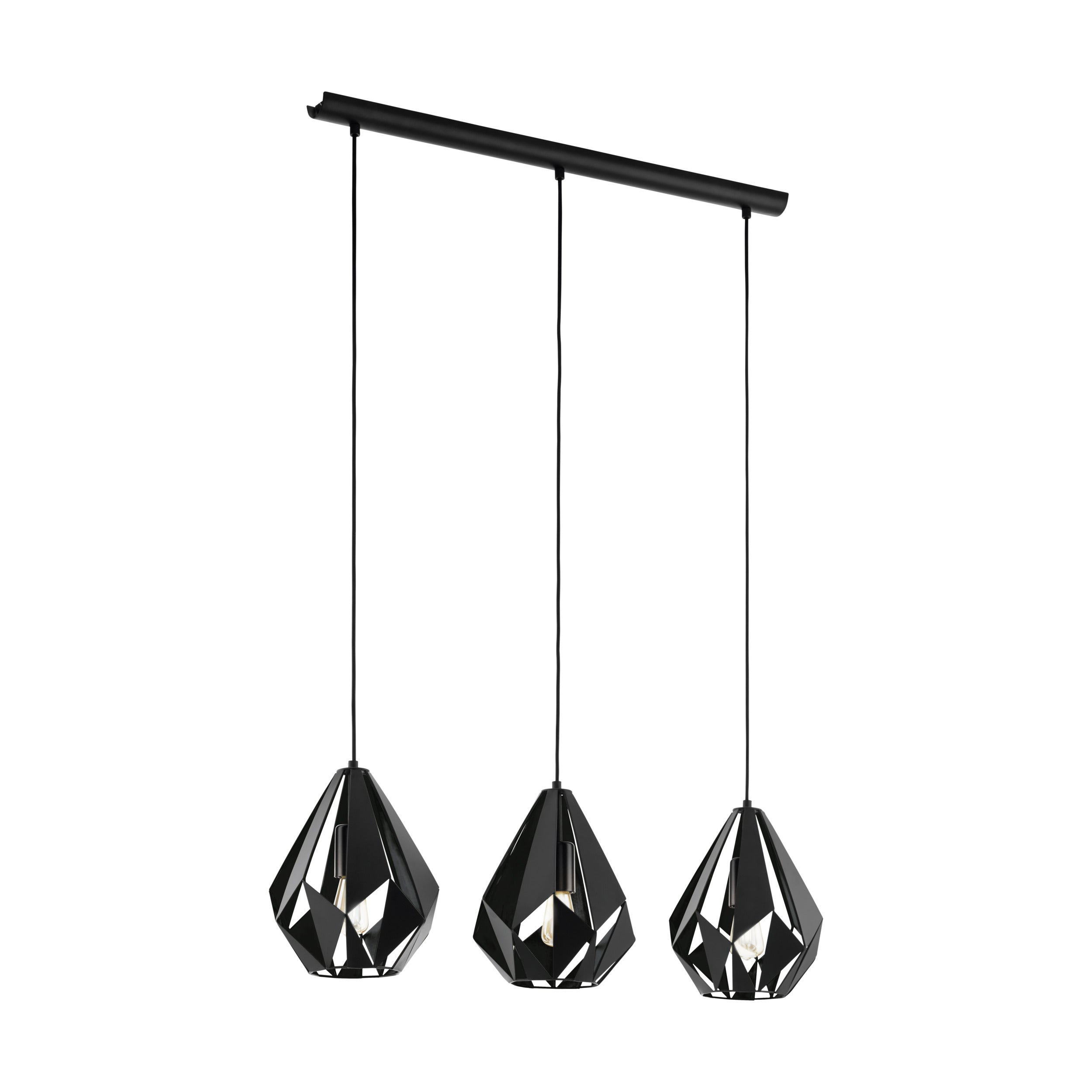 EGLO hanglamp Carlton 5 - e27 - 80,5 cm - zwart