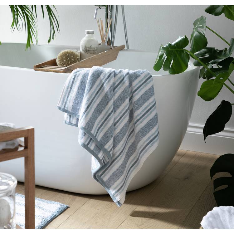 Habitat Coastal Tufted Horizontal Stripe 2 Pack Hand Towel
