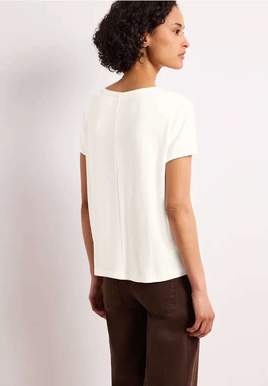 Kurzarm Shirt mit U-Boot-Ausschnitt