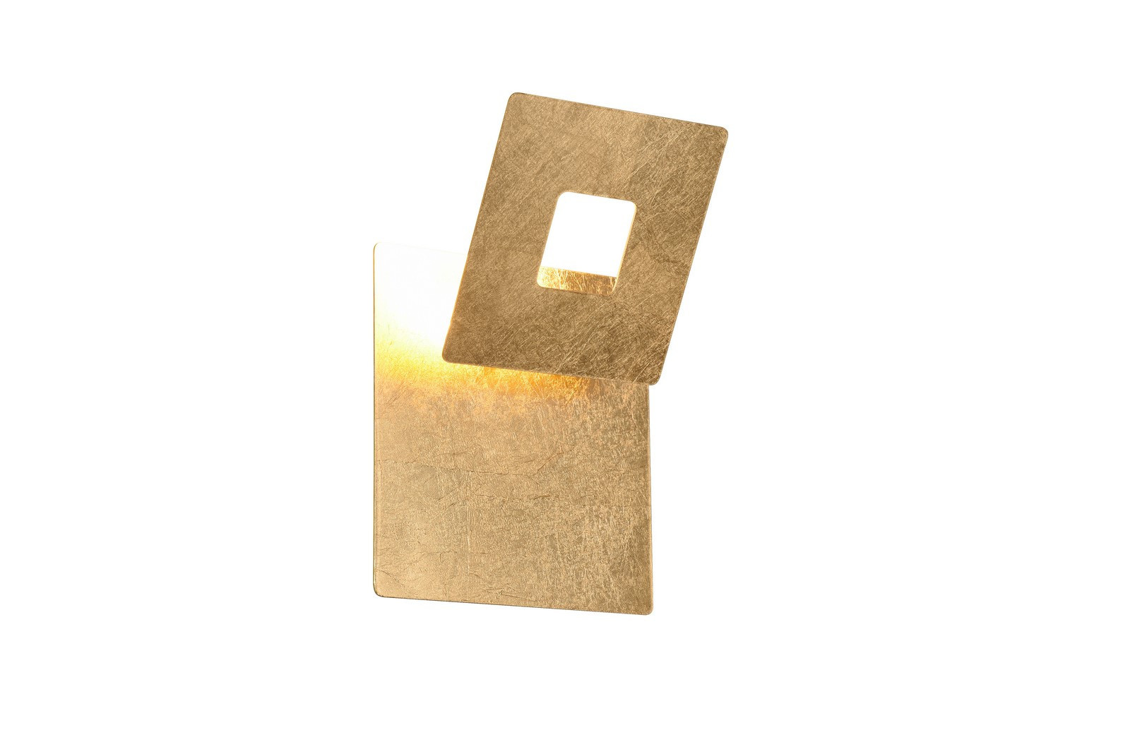 Kinkiet LEANOzłoto-odcienie złota LED 1x6W 560lm wym:18x18x18cm IP20 Trio