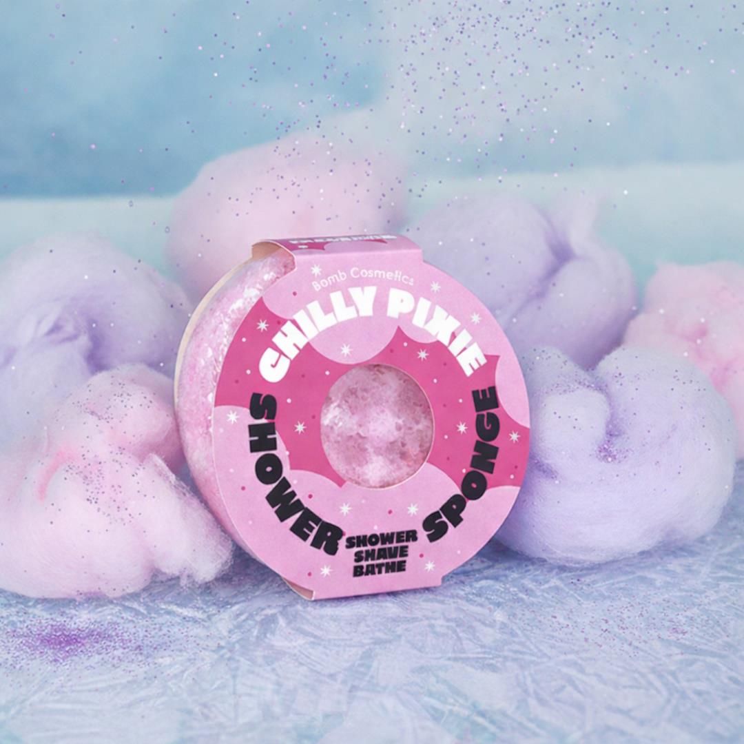 Bomb Cosmetics Exfoliating Soap Filled Body Buffer Sponge Chilly Pixie