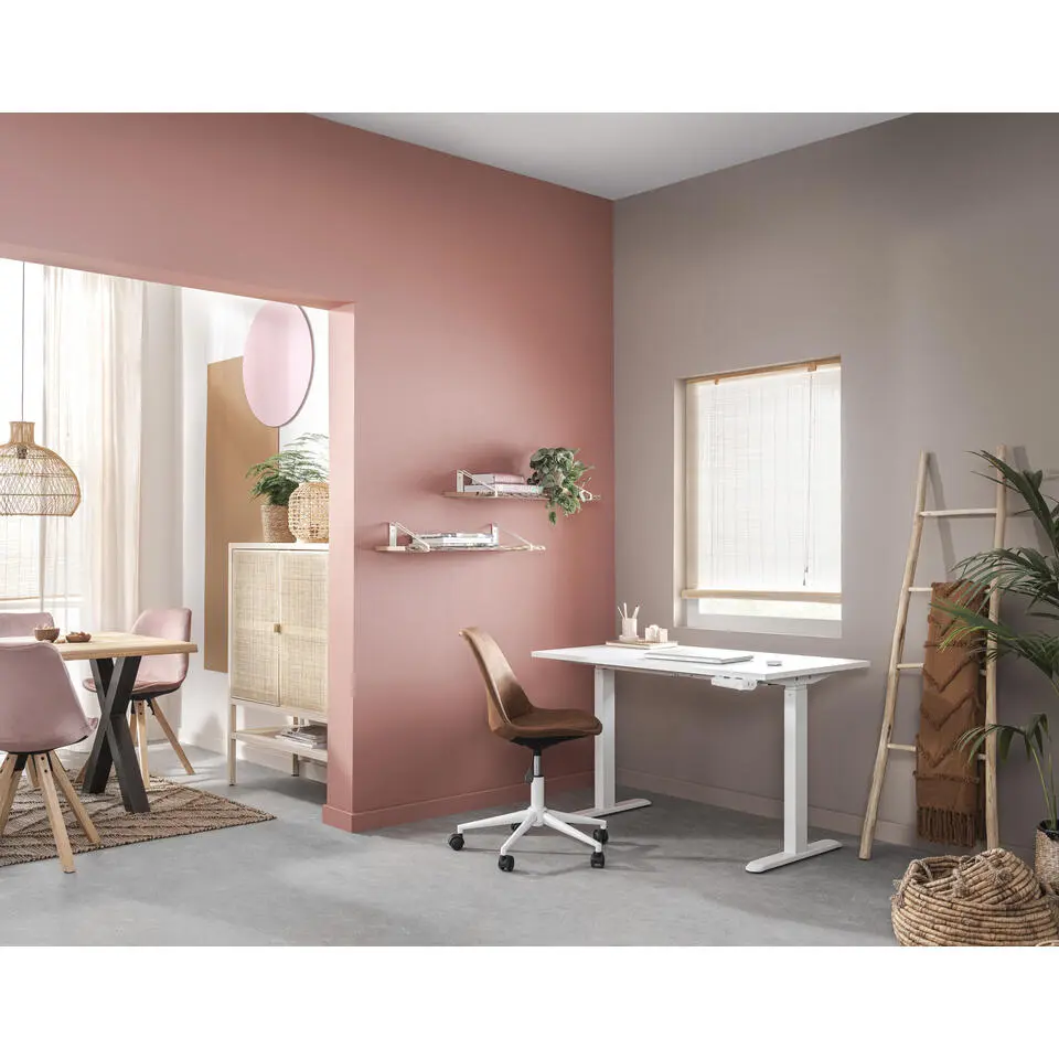 Bureau Homeworx zit/sta handmatig verstelbaar - wit/wit - 75/118x120x70 cm