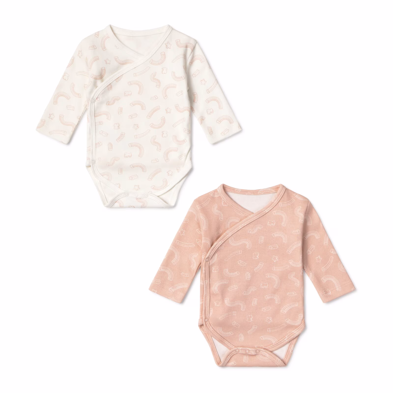 Pack de bodys de bebé cruzados Arc rosa