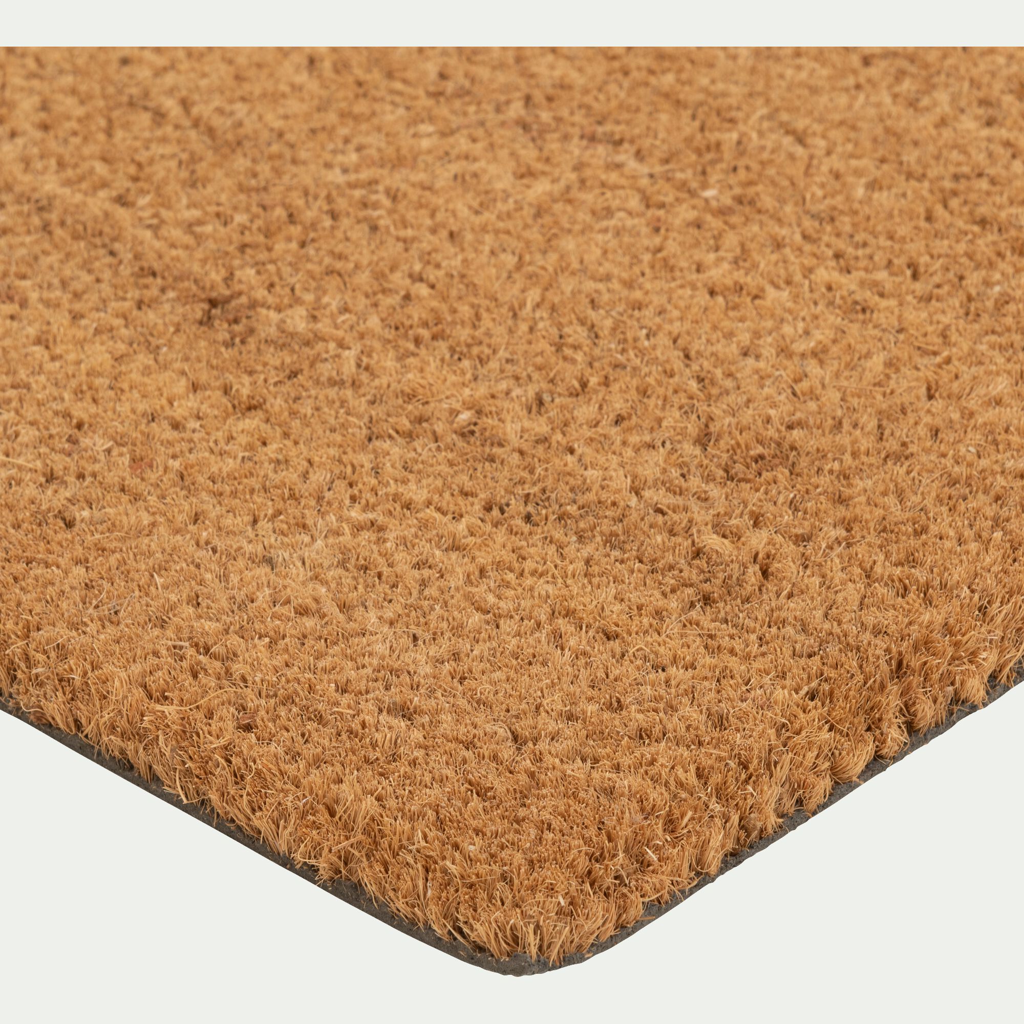 BALLAS - Paillasson en fibres de noix de coco et revers en vinyle - naturel 60x90cm